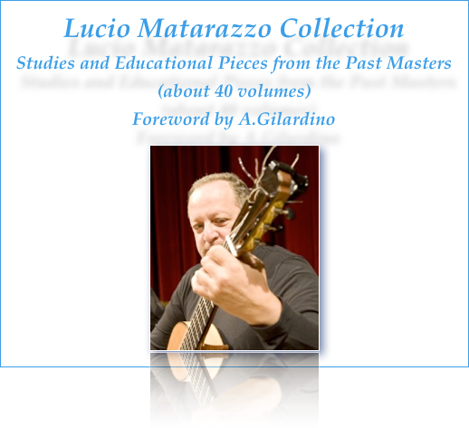 Lucio Matarazzo Collection
Studies and Educational Pieces from the Past Masters
(about 40 volumes)
Foreword by A.Gilardino

￼
